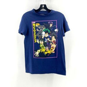 My Hero Adademia Funimation Anime Graphic Blue Tee T Shirt Size S Men's